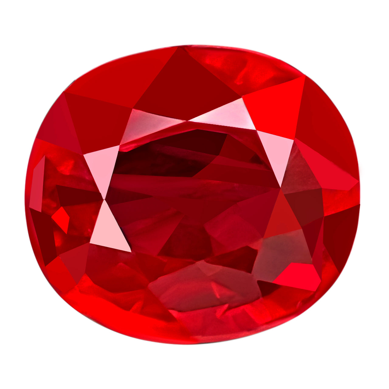 GRS Certified Loose Ruby Gemstone - Unheated Vivid Red - Oval Cut - 1.02 carats - 5.68 x 5.08 mm