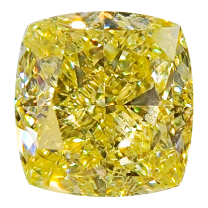 GIA Certified Fancy Brownish Yellow Diamond 2.01 carats - Cushion Cut - 6.67 x 6.46 mm